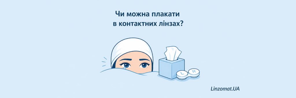 Чи можна плакати в контактних лінзах?