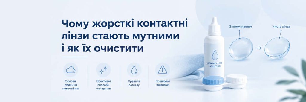 Ілюстрація до статті Чому жорсткі контактні лінзи стають мутними і як їх очистити