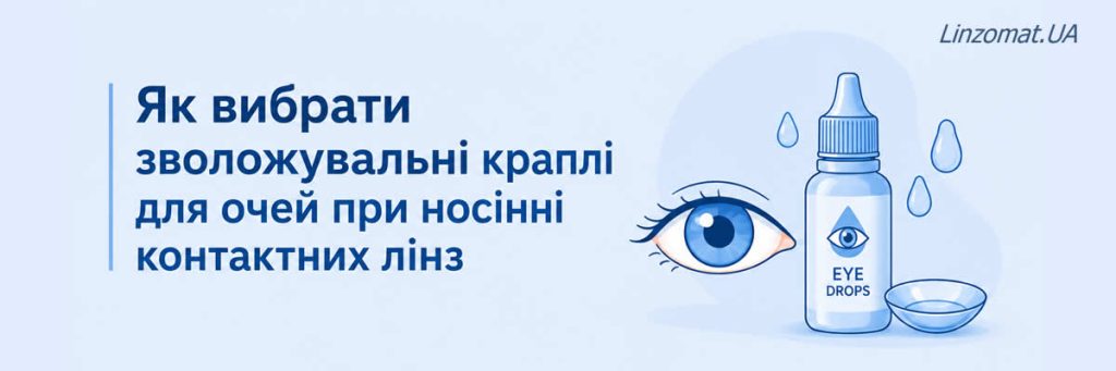 Ілюстрація до статті Як вибрати зволожувальні краплі для очей при носінні контактних лінз: повний посібник